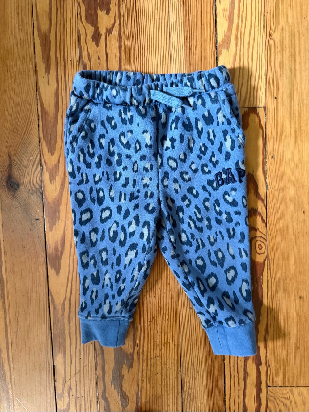 Baby Gap Blue Leopard Print Joggers 12-18M